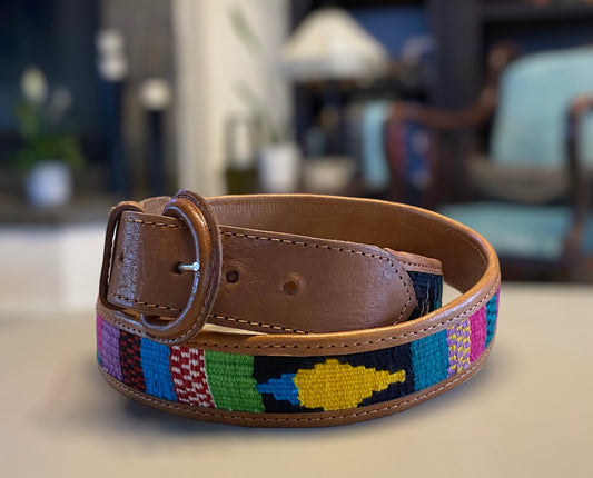Leather and Fabric Belt