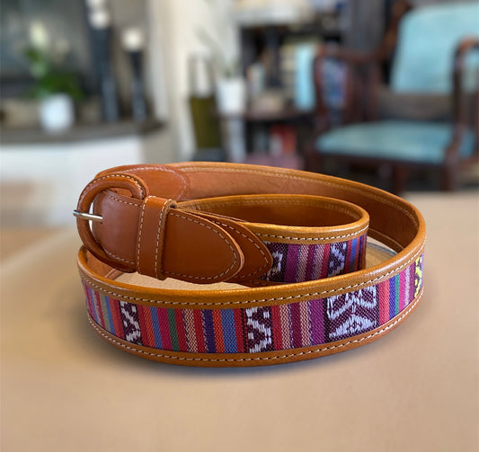 Leather and Fabric Belt